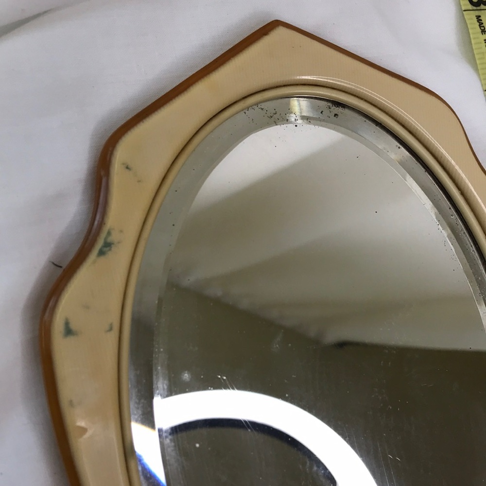 Vintage Beveled Hand Held Mirror & Brush ~ 1950’s - Picture 6 of 14